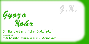 gyozo mohr business card